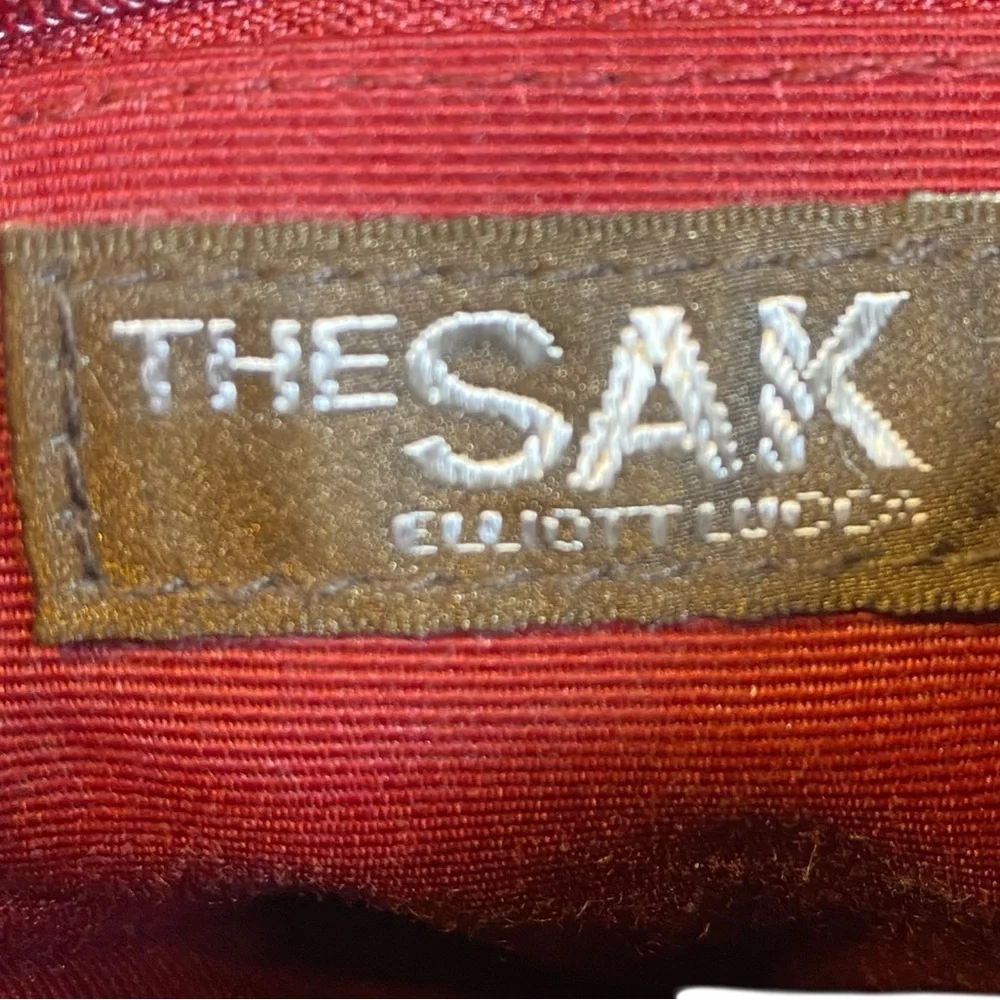 The Sak Elliot Lucca Black Vegan Woven Crossbody Top Zip Card Holder